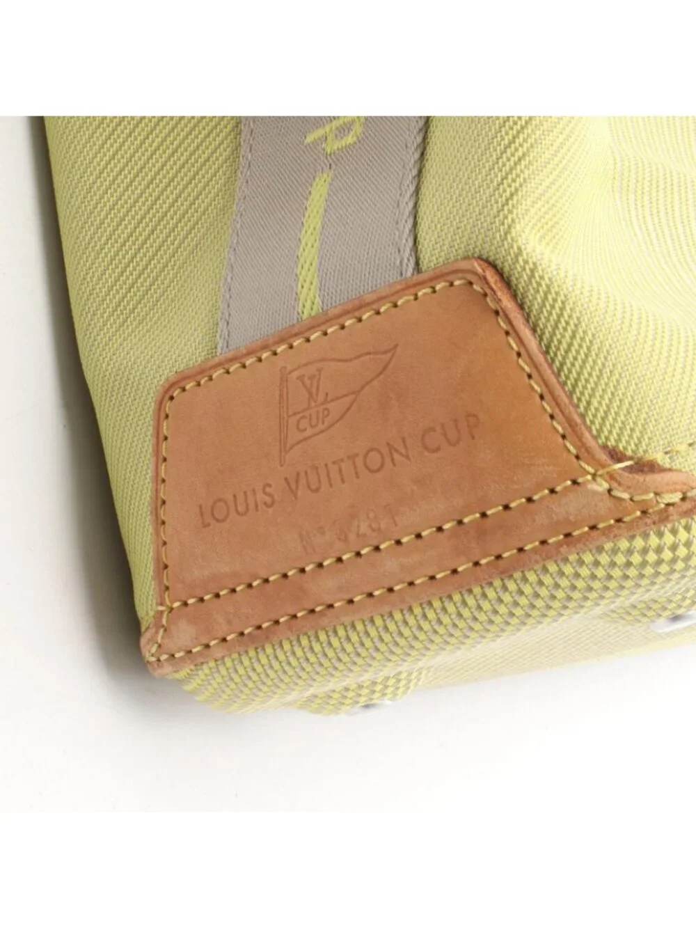 Louis Vuitton Shoulder Bag Volunteer Lime Nylon Leather Damier Jean